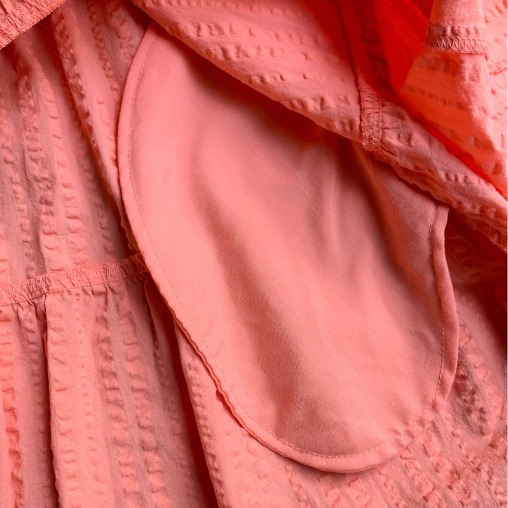 A New Day Peach Mini Dress 100% Cotton Cute Babydoll Dress! - Picture 13 of 15